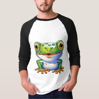 T-shirt Conception de l'autocollant de grenouille de parti