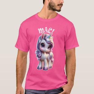 T-shirt Conception de licorne mignonne Maci pour les fille