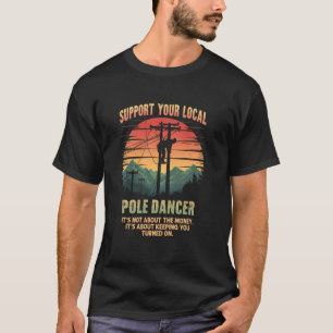 T-shirt Conception de lineman - Hommage léger aux travaill