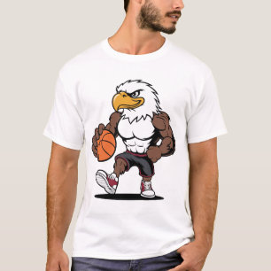 T-shirt Conception de logo de mascotte de basketball Stron