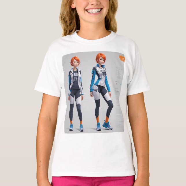 T-shirt Conception de logo de robot (Devant)