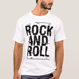 T-shirt Conception de logo typographique Rock and Roll 