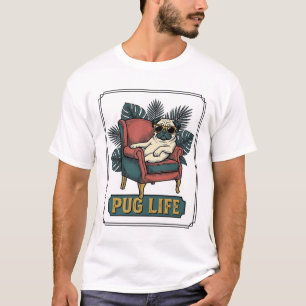 T-shirt Conception de lunettes de soleil pour chien de vie