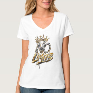T-shirt Conception de luxe Couronne d'Or Sans Limites