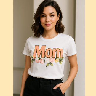 T-shirt Conception de maman florale - Cadeau élégant pour