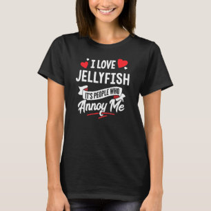 T-shirt Conception de méduse J'aime méduse