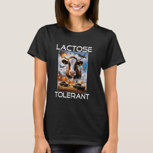 T-shirt Conception de mème amusant, Tolérant au lactose