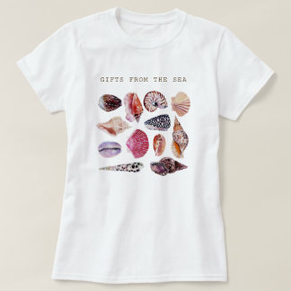 T-shirt Conception de motif de coquille de plage douce