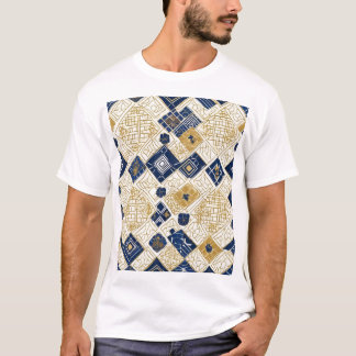 T-shirt Conception de motif géométrique japonais tradition