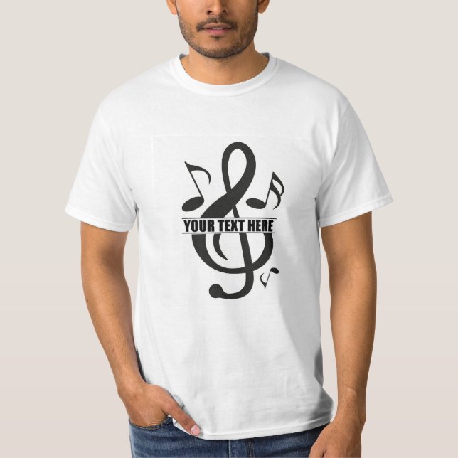 T-shirt Conception de notes de musique personnalisable (Devant)