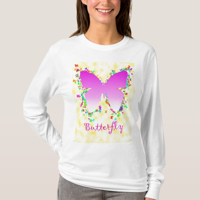 T-shirt Conception de papillon (Devant)