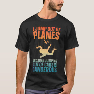 T-shirt Conception de parachutisme drôle pour les hommes f