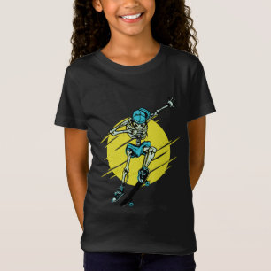 T-Shirt Conception de patineur squelette drôle de skateboa