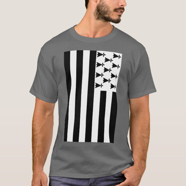 T-SHIRT CONCEPTION DE PATRIOT NOIR ET BLANC LIBERTÉ (Devant)
