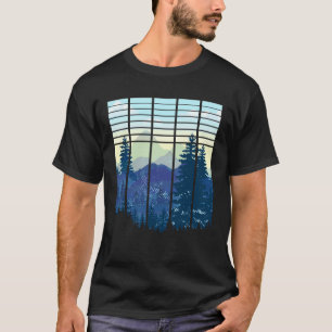 T-shirt Conception de paysage, Montagne, Nature, Arbres et