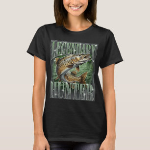 T-shirt Conception de pêche de truite brune de chasseur lé