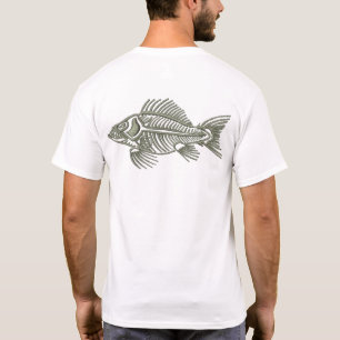 T-shirt Conception de pêche d'ossature de poisson