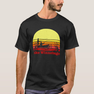 T-shirt Conception de pêche du lac Winnebago Wisconsin