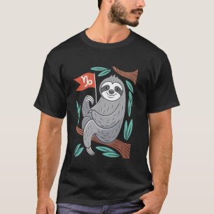 T-shirt Conception de personnage confortable de paresseux