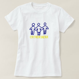 T-shirt Conception de personnes, financement participatif,