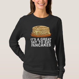 T-shirt Conception de petit-déjeuner de crêpes au sirop d'