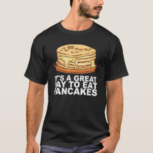 T-shirt Conception de petit-déjeuner de crêpes au sirop d'
