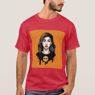 T-shirt Conception de photo de femme IA – Le futur rencont