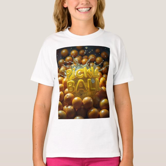 T-shirt conception de pickleball (Devant)