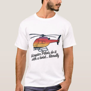 T-shirt Conception de pilote rétro rayures de coucher de s