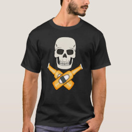 T-SHIRT CONCEPTION DE PIRATE CRÂNE DE BIÈRE