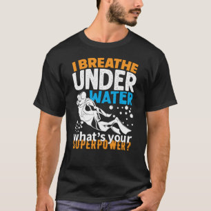T-shirt Conception de plongée cool - Je respire sous l'eau