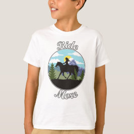 T-shirt Conception de plus de randonnée équestre