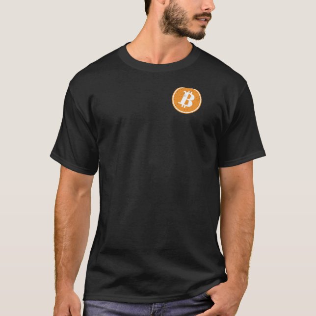T-shirt Conception de poche de logo Bitcoin (Devant)