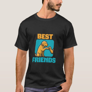T-shirt Conception de poing levé entre chien et humain mei
