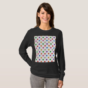 T-shirt Conception de points colorés arc-en-ciel de couleu