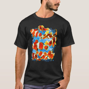 T-shirt Conception de poisson clown Aquarium d'eau salée P