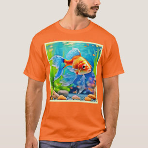 T-shirt Conception de poisson d'or coloré à réservoir