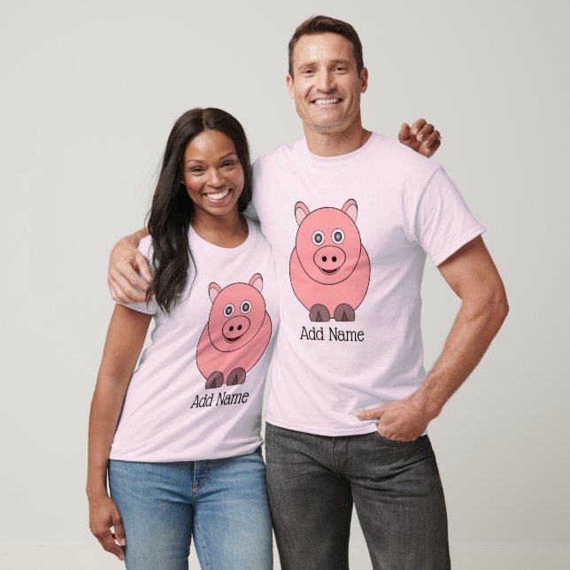 T-shirt Conception de porc personnalisée (Unisexe)
