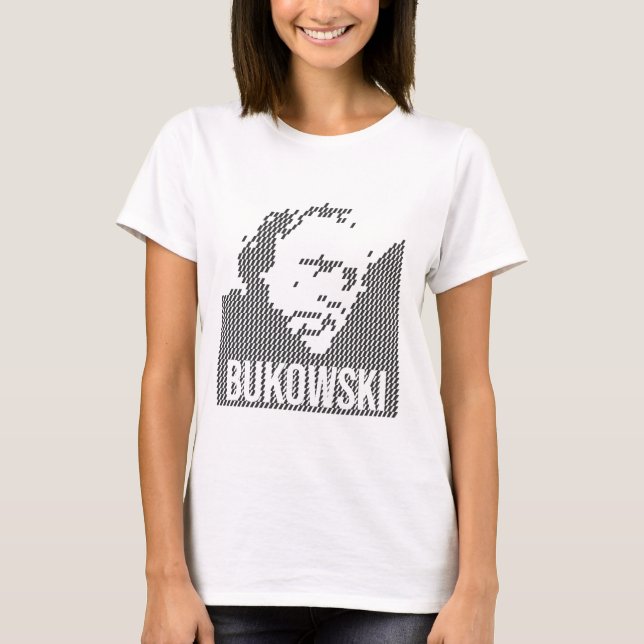 T-shirt Conception de portrait de Charles Bukowski (Devant)
