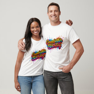 T-shirt Conception de projection de peinture colorée pour