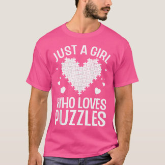 T-shirt Conception de puzzle cool pour femmes filles Puzzl