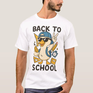 T-shirt Conception de rentrée scolaire de canard cool dess