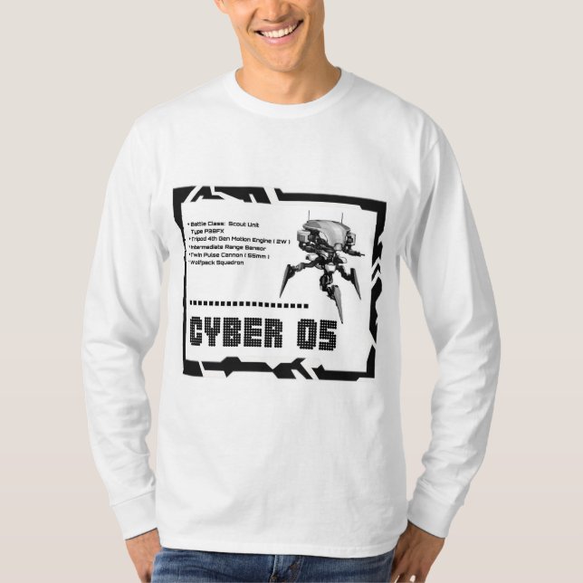 T-shirt Conception de robot Cyber 05 Mech (Devant)
