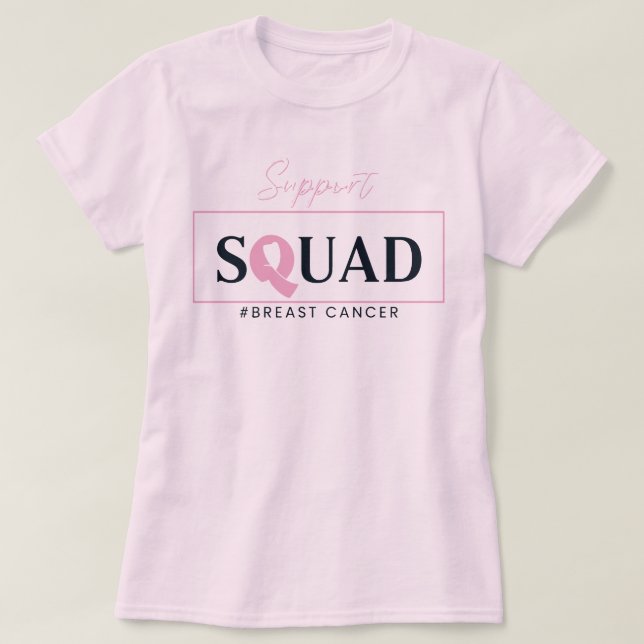 T-shirt Conception de ruban rose Squad (Design devant)