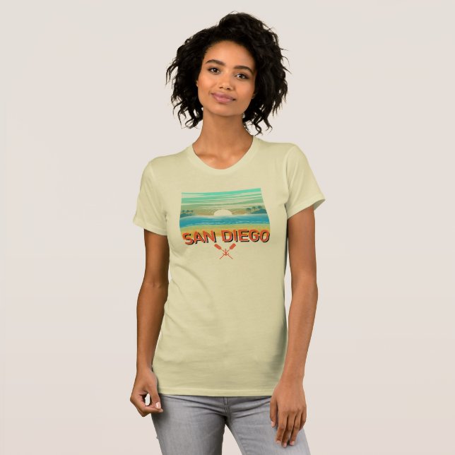 T-shirt Conception de San Diego - Bella+Canvas Femme Slim  (Devant entier)