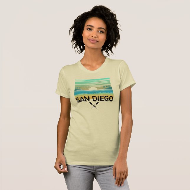 T-shirt Conception de San Diego - Bella+Canvas Femme Slim  (Devant entier)