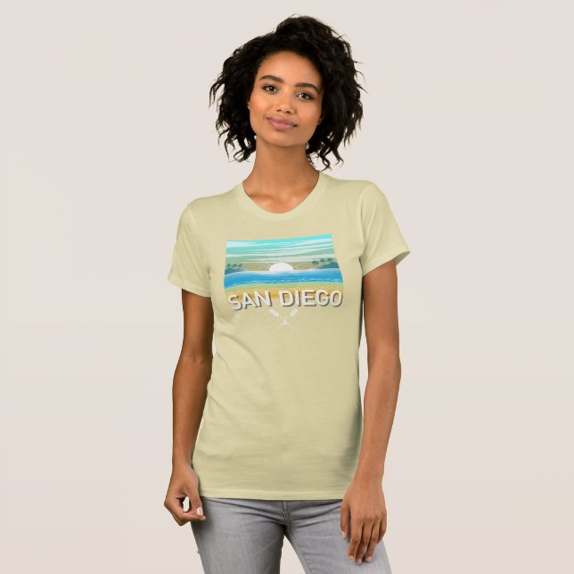 T-shirt Conception de San Diego - Bella+Canvas Femme Slim  (Devant entier)