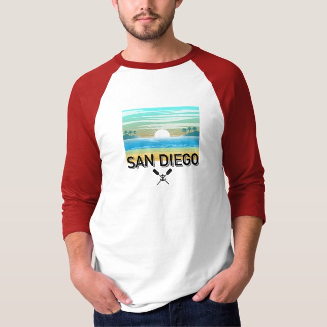 T-shirt Conception de San Diego - Raglan T 3/4 manches pou (Devant)