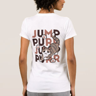 T-shirt Conception de saut de chat - Artwork de purr de sa