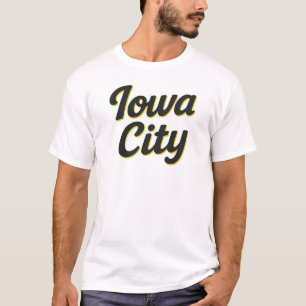 T-shirt Conception de script de la ville d'Iowa Bold Neo